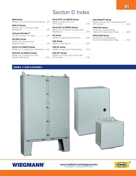 wiegmann enclosure catalog